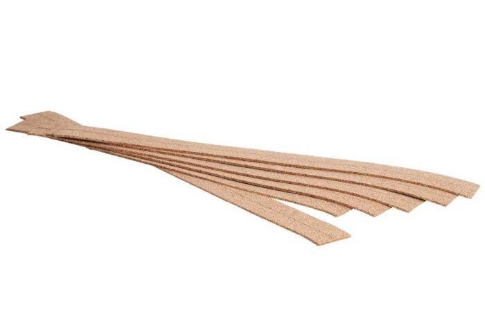 Cork Roadbed -- Each Piece: 1-3/4 x 19-11/16 x 1/8′ 4.4 x 50 x .3cm pkg(18), HO, Noch Gmbh & Co 50412