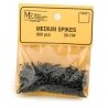 Blackened Metal Spikes -- Medium 3/8′ Long pkg(800), ALL, Micro Engineering 30104