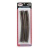 Code 83 Curved Snap Track -- 22′ Radius pkg(6), HO, Atlas Model Railroad Co. 535