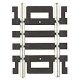 Straight Snap-Track(R) Nickel-Silver Rail -- 1-1/2′ 3.8cm (Black Ties) pkg(4), HO, Atlas Model Railroad Co. 825