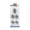Connector Assortment - E-Z Track(R) -- Nickel Silver Rail & Gray Roadbed, HO, Bachmann Industries 44592
