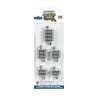 Connector Assortment - E-Z Track(R) -- Nickel Silver Rail & Gray Roadbed, HO, Bachmann Industries 44592