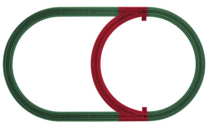 Inner Passing Loop Track Pack - FasTrack - American Flyer(R), S, Lionel 649890