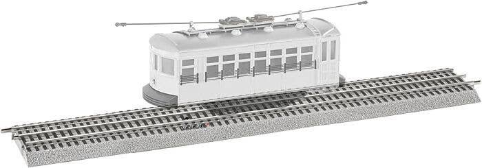 Trolley Announcement Track Section - FasTrack(R) - 15′ 38.1cm -- Stops Trolley, Plays up to 3 Recordable Messages, O, Lionel 