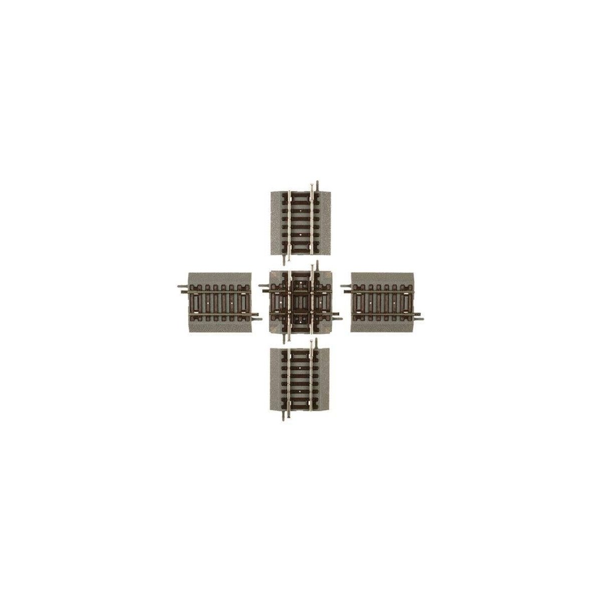 True-Track(R) Code 83 Track & Roadbed System -- 90 Degree Crossing, HO, Atlas Model Railroad Co. 476