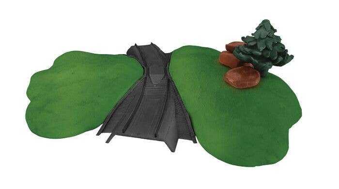 Curved Rerailer w/Scenery Pieces - My World, HO, Marklin, Inc 72240