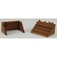 Wood Track Bumpers - Kit (Laser-Cut Architectural Card) -- pkg(2), HO, GCLaser 1182