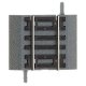 True-Track(R) Code 83 Track & Roadbed System -- Straight Section - 1-1/2′ 3.2cm pkg(4), HO, Atlas Model Railroad Co. 453