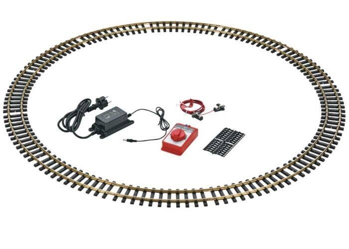 Starter Track Set -- 12 R1 4`3` 130cm Diameter Curved Track Sections, Speed Controller, Hookup, G, LGB 19904