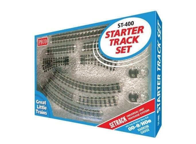 HOn30 - HOe Narrow Gauge Starter Track Set - Setrack -- Oval with Two Spurs, HOn30, Peco ST400