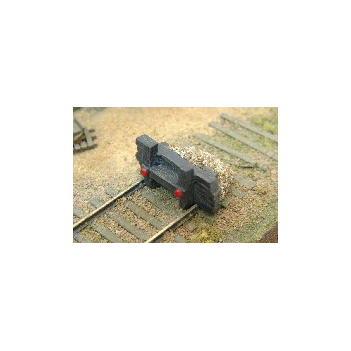 Wood and Sand Bumper -- Unpainted Metal Castings, HO, Durango Press 209