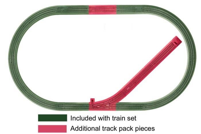 FasTrack(TM) Siding Track Pack - 3-Rail -- Includes 3 10` Straights, 1 Manual Turnout, 5` Uncoupler Section & Bumper, O, Lionel 