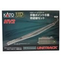 Unitrack HV2 Passing Siding Set -- With Manual 6 Turnouts, HO, Kato USA Inc 3112