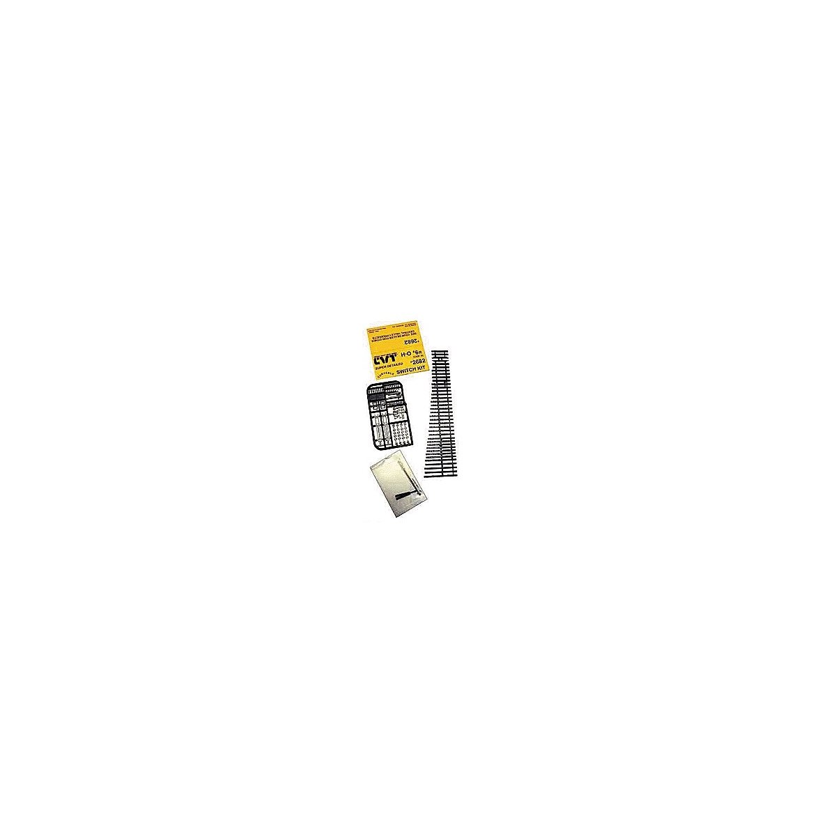 CVT Curvable Switch Kit -- Code 83 6 Right, HO, Central Valley 2682