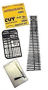 CVT Curvable Switch Kit -- Code 83 6 Right, HO, Central Valley 2682