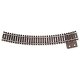 Terminal Section Snap-Track(R), Nickel-Silver Rail -- 18′ Radius Curved, Black Ties, HO, Atlas Model Railroad Co. 845