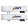 53′ Stoughton Trailer 2-Pack - Assembled -- Swift, HO, Walthers SceneMaster 2457