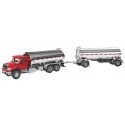 International(R) 7600 Tank Truck w/Trailer - Assembled -- Al`s Victory Service, Interstate Oil & Winner`s Circle decals (red, ch