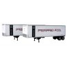 40′ Trailmobile Trailer 2-Pack - Assembled -- Preferred Pool (white, black, red), HO, Walthers SceneMaster 2515