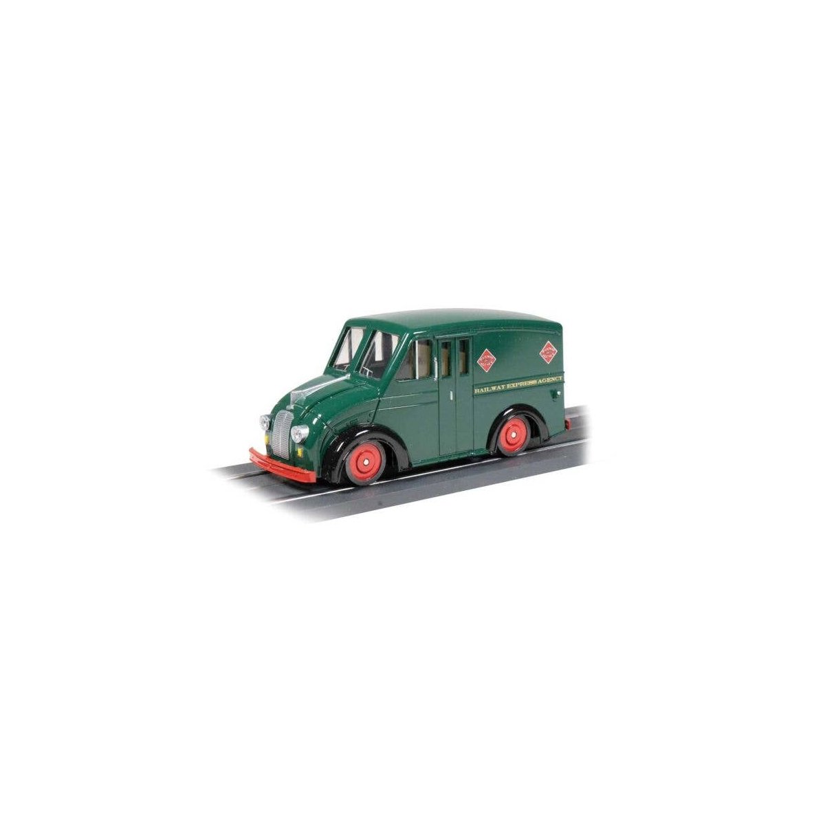 Operating Delivery Van - 3-Rail - Williams E-Z Street(R) -- Railway Express Agency (green, red), O, Bachmann Industries 42754