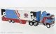 Kenworth K100 Aerodyne Sleeper-Cab Semi Tractor w/Racing Trailer - Assembled -- Richard Petty Enterprises (blue, red, white, bla