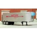1951-1955 Fruehauf 34′ Stainless Steel West Coast Reefer Trailer - Resin Kit -- Unpainted with West Coast Fast Freight Decals,