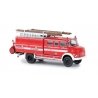 1968-1973 Mercedes-Benz LAF 1113 LF 16 Fire Truck - Assembled -- Dusseldorf, Germany, Fire Department (red, white, German Lette