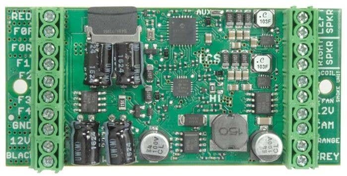 WOW501 Diesel Sound and DCC Decoder -- 5 Amp with Keep-Alive(TM) 3 x 1-7/16′ 7.62 x 3.68cm, ALL, Train Control Systems 1605