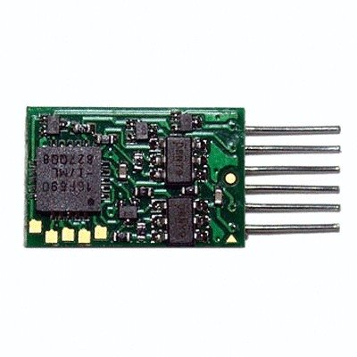 EUN651 2-Function Plug-In DCC Decoder -- For Diesels w/6-Pin Inline Socket - .345 x .545 x .115′ 8.76 x 13.84 x 2.9, N, Train