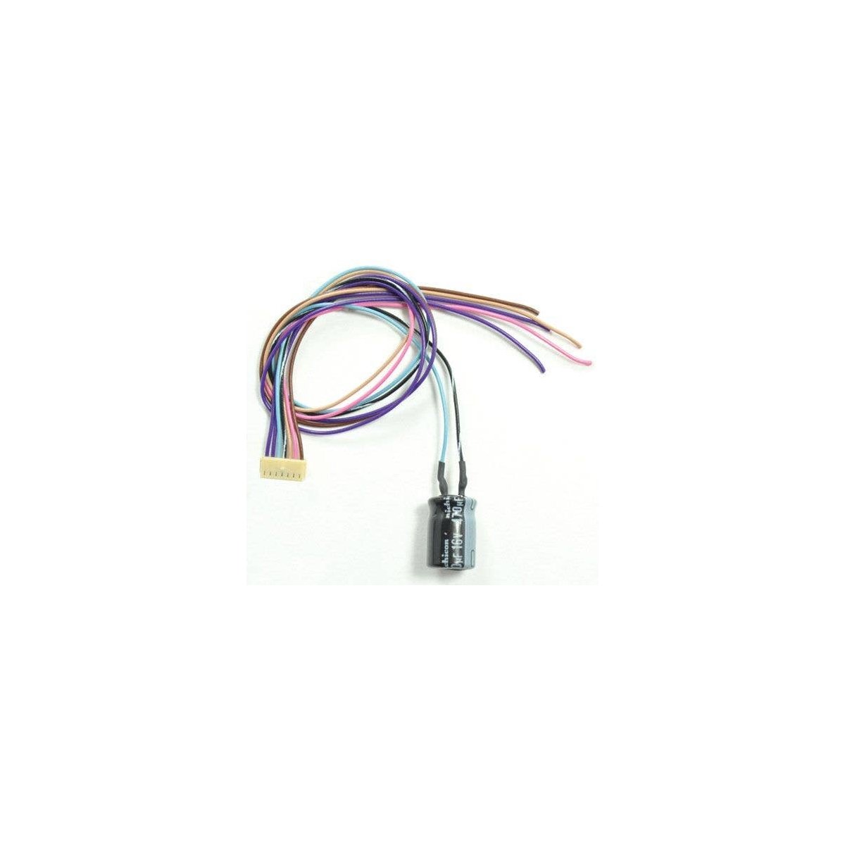 WAUX-CAP Replacement Auxiliary Harness w/Keep-Alive Capacitor -- Use with WOWSound decoders, ALL, Train Control Systems 1592