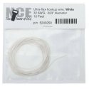 Ultraflex Hook-Up 32AWG .023 Diameter Wire -- White 10′ 3.05m, ALL, NCE Corporation 259