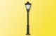 Park Lamp -- Black, Warm-White LED, 2-3/1 5.6cm Tall′, HO, Viessmann Modellspielwaren 6070