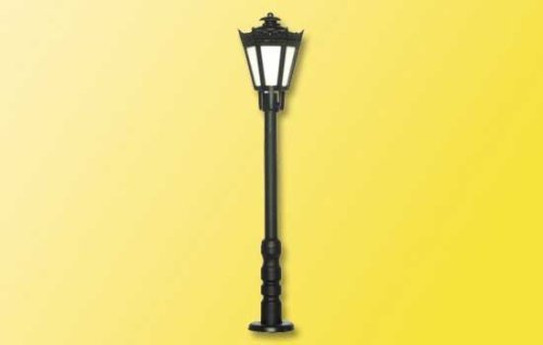 Park Lamp -- Black, Warm-White LED, 2-3/1 5.6cm Tall′, HO, Viessmann Modellspielwaren 6070
