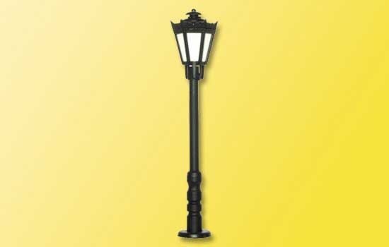 Park Lamp -- Black, Warm-White LED, 2-3/1 5.6cm Tall′, HO, Viessmann Modellspielwaren 6070