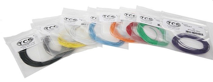 30 Gauge Wire 10′ 3.05m Roll -- Multi-Color Pack: 1 Roll Each of 9 Colors, ALL, Train Control Systems 1467