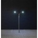 Double Whip-Style LED Street Light -- 3-15/16′ 10cm Tall, HO, Faller Gmbh 180201