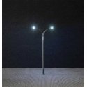 Double Whip-Style LED Street Light -- 3-15/16′ 10cm Tall, HO, Faller Gmbh 180201