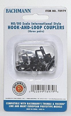 Thomas & Friends(TM) Sodor Scenery -- Hook & Loop Couplers f/Thomas Equipment 3 Pairs, HO, Bachmann Industries 78979