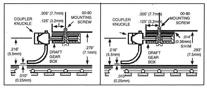 Couplers Assembled 1015 Short Shank Brown 2-Pair, N, Micro Trains Line 102004