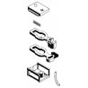 Body Mount Couplers -- Short Shank w/Draft Gear Boxes 2 Pair, N, Micro Trains Line 102014