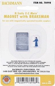 Uncoupling Magnet for Knuckle Couplers -- With Brakeman Figure, N, Bachmann Industries 78998