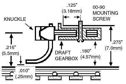 1023 Magne-Matic(R) Coupler - Assembled -- With Body Mount Draft Gear - 2 Pair, N, Micro Trains Line 102009