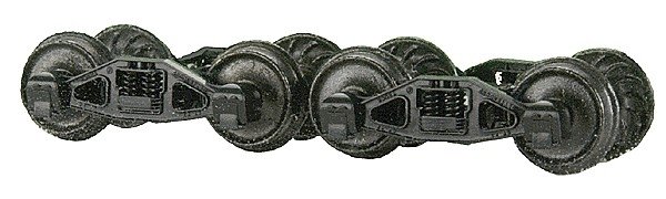 HOn3 Narrow Gauge Freight Car Truck w/Metal Wheels -- Bettendorf 1 Pair, HOn3, Micro Trains Line 502020