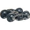 Bettendorf T-Section Trucks w/33′ Code 88 Ribbed-Back Metal Wheels -- pkg(2), HO, Kadee Quality Products 1572