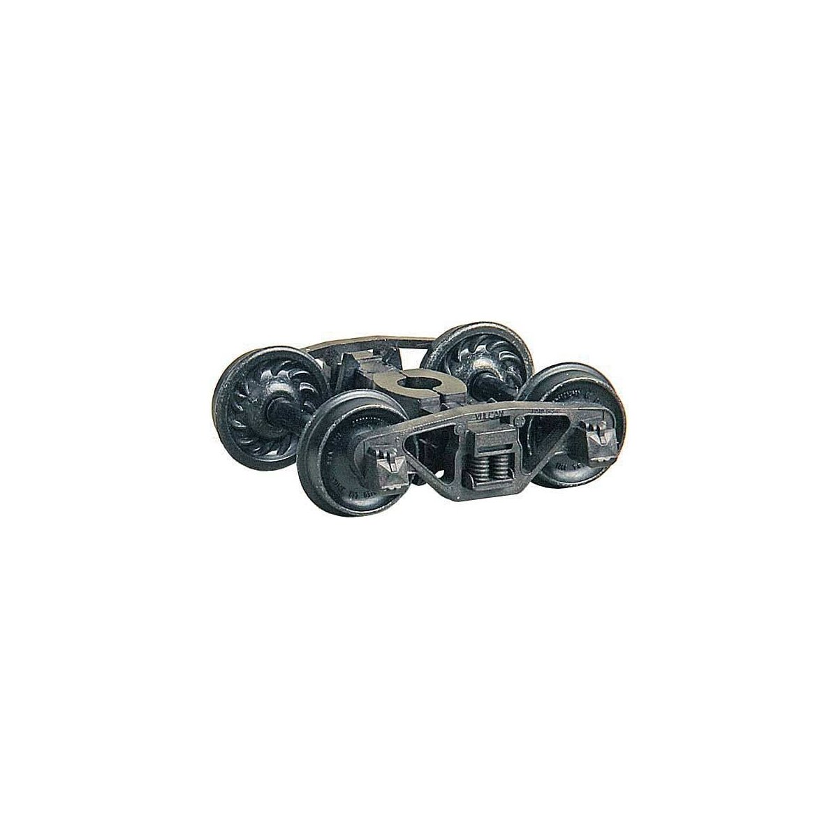 Vulcan Double Truss Trucks w/33′ Code 88 Ribbed-Back Metal Wheels -- pkg(2), HO, Kadee Quality Products 1573