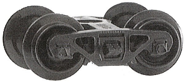 Caboose Trucks - 1 Pair -- Bettendorf Swing-Motion Type, N, Micro Trains Line 302140