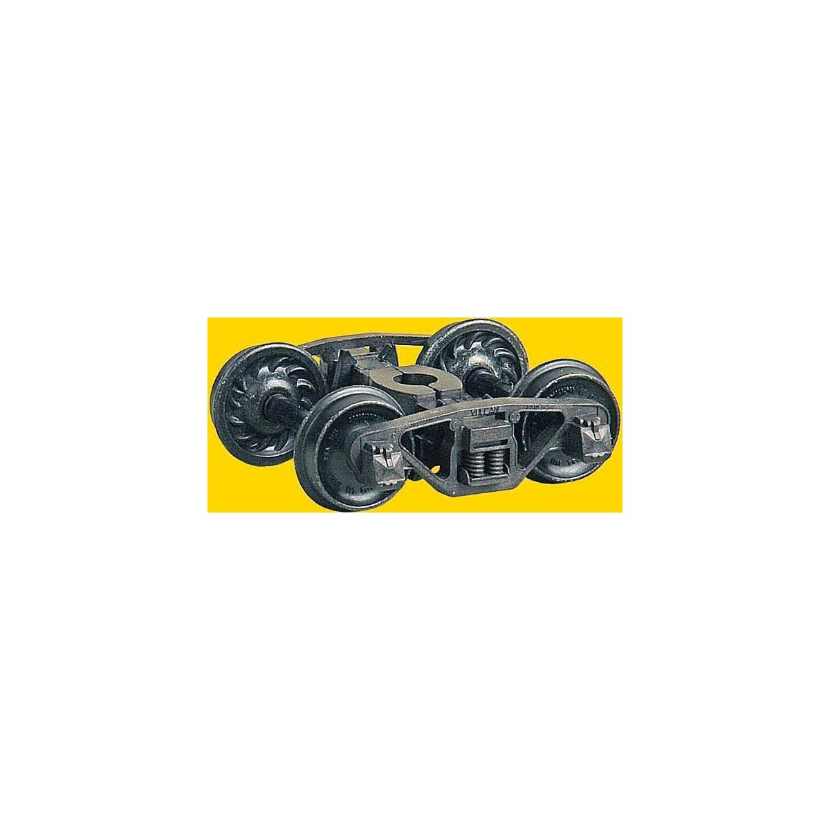Vulcan Double Truss Trucks w/33′ Code 110 Ribbed-Back Metal Wheels -- pkg(2), HO, Kadee Quality Products 573
