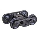 Barber - Bettendorf Self-Centering HGC Leaf-Spring Caboose Trucks -- Code 88 (.088`) 33` Smooth-Back RP-25 Wheels 1 Pair, HO, Ka