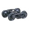 National Type B-1 50-Ton Self-Centering HGC Trucks -- Code 110 (.110`) 33` Smooth-Back RP-25 Wheels 1 Pair, HO, Kadee Quality Pr