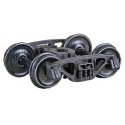 Barber(R) S-2-B 70-Ton Friction Bearing Self-Centering HGC Trucks -- Code 88 (.088`) 33` Smooth-Back RP-25 Wheels 1 Pair, HO, Ka